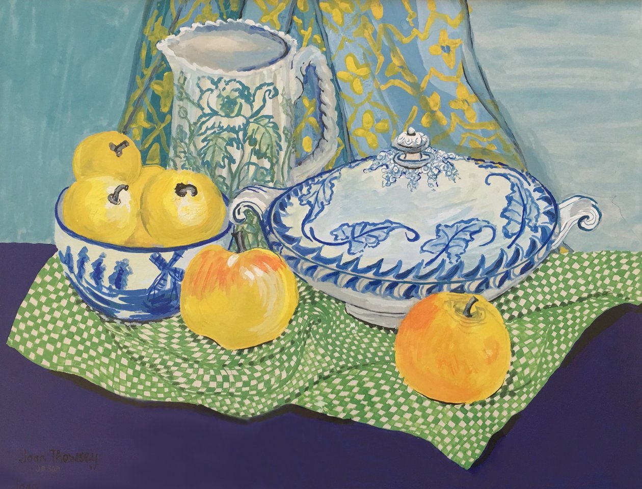 Ainda vida com terrina e maçãs, 1999, de Unbekannt Unbekannt