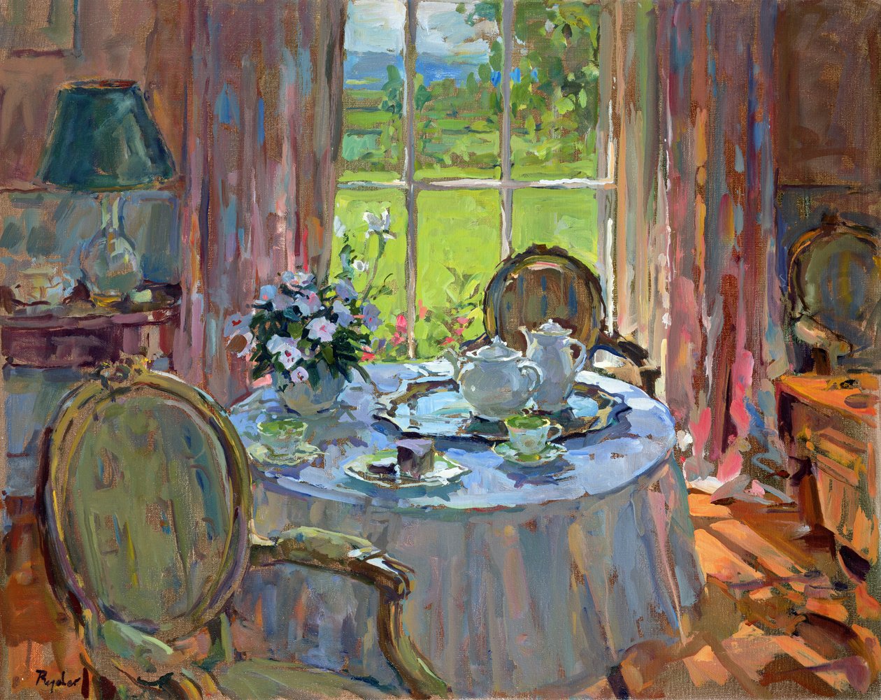 Teatime iluminado pelo sol de Unbekannt Unbekannt