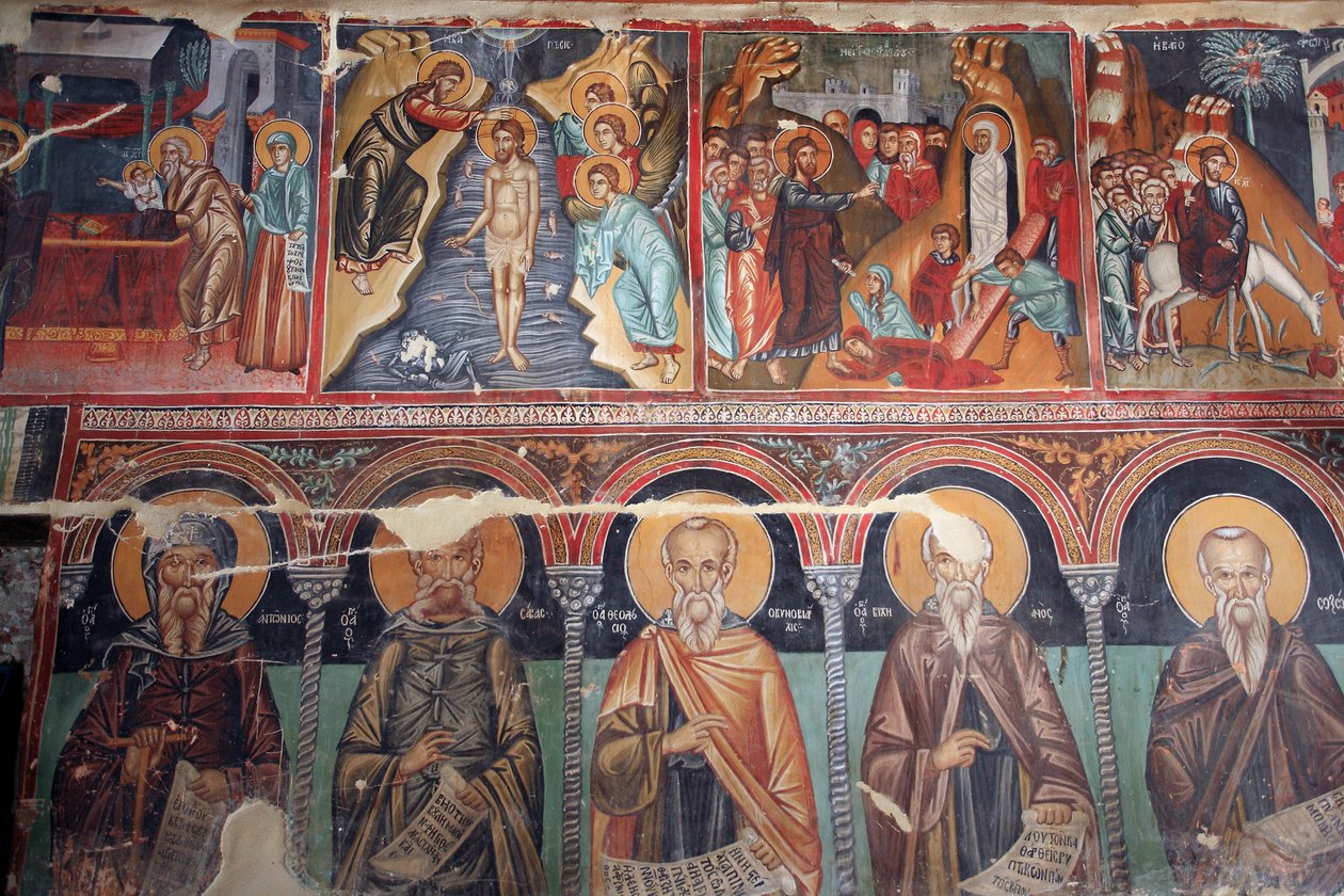 O afresco bizantino dos episódios do século XV da vida de Jesus Cristo de Unbekannt Unbekannt