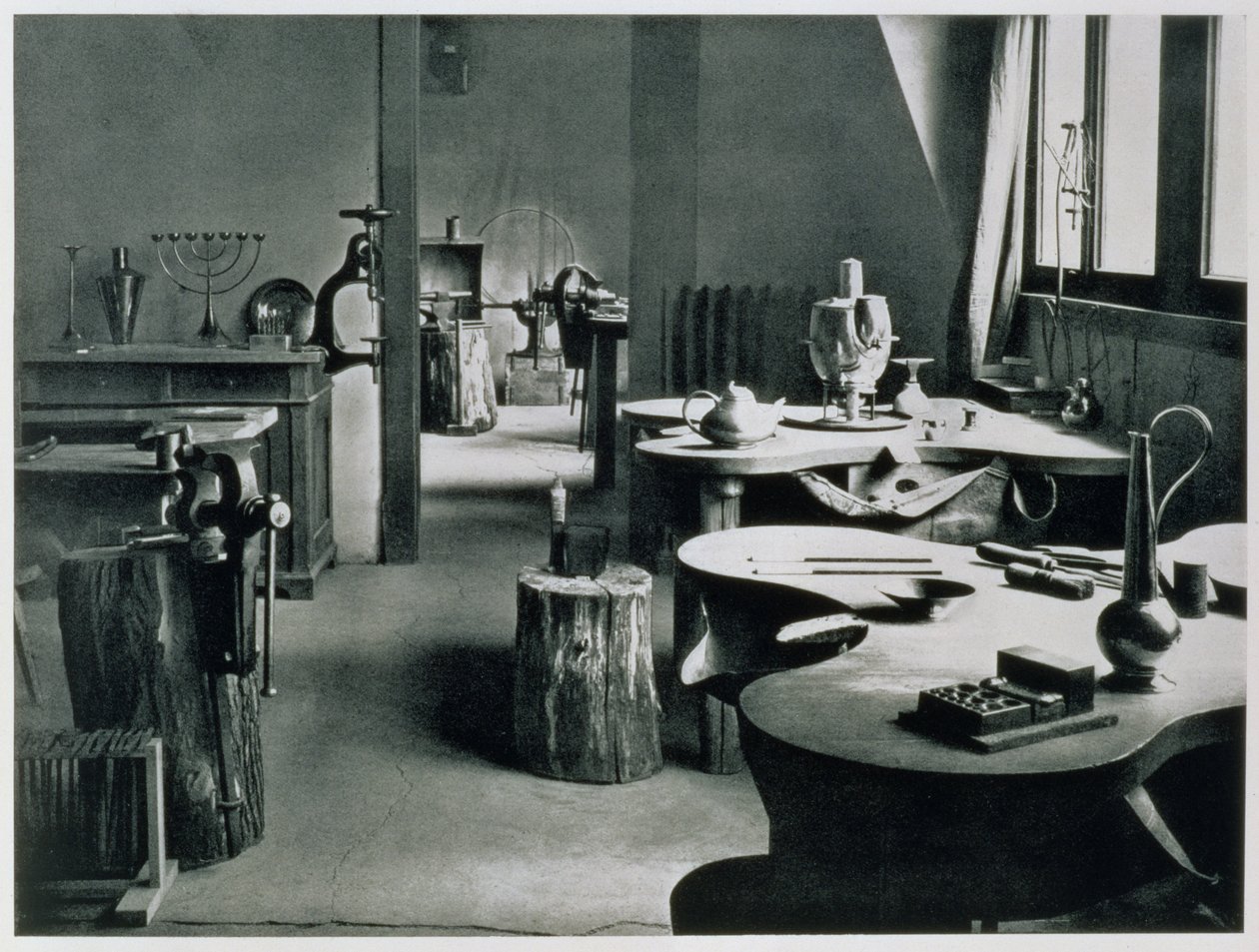 O Metal Workshop, das oficinas da Bauhaus, Weimar, 1923 de Unbekannt Unbekannt