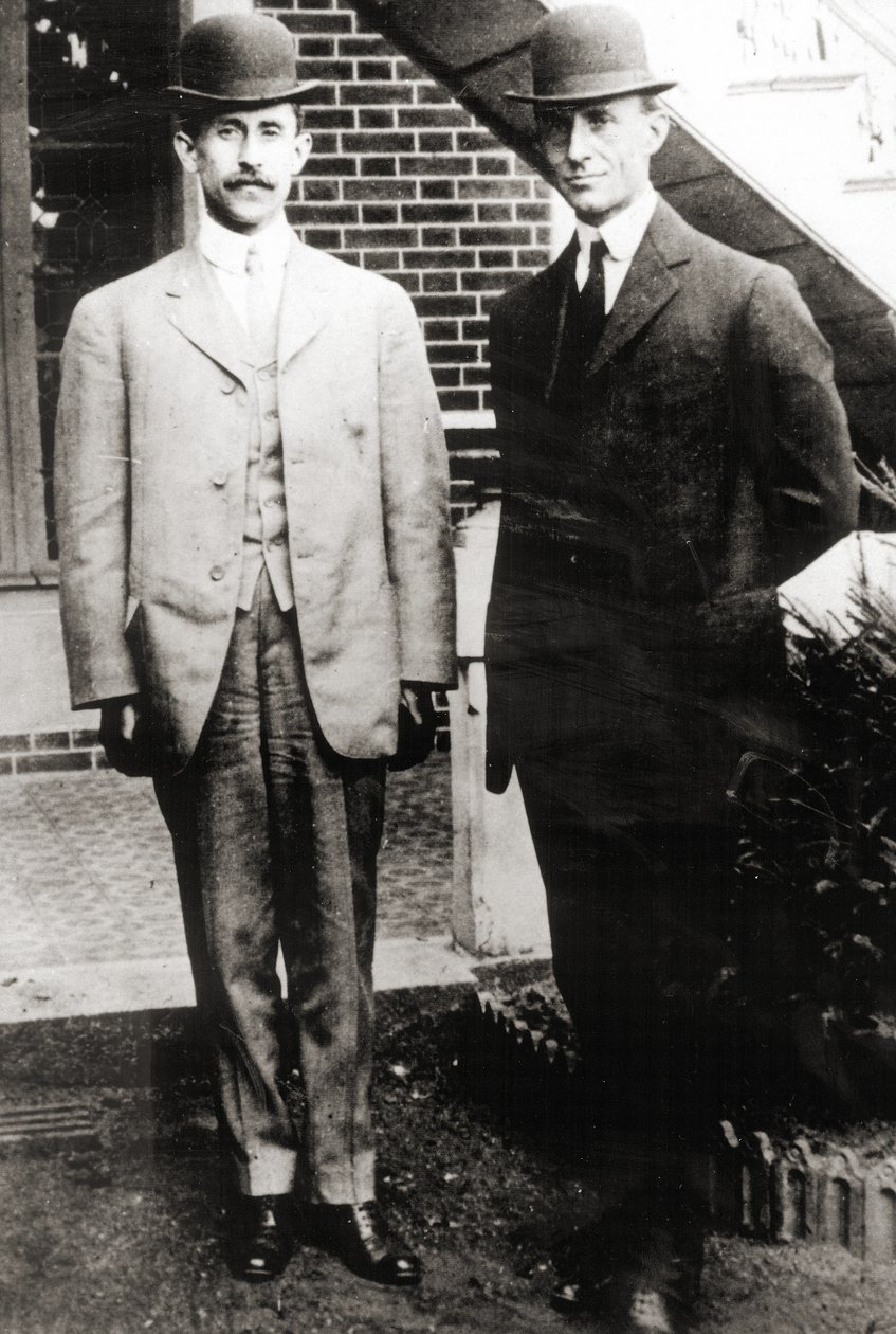 Os irmãos Wright, Orville e Wilbur Wright, 1909 de Unbekannt Unbekannt