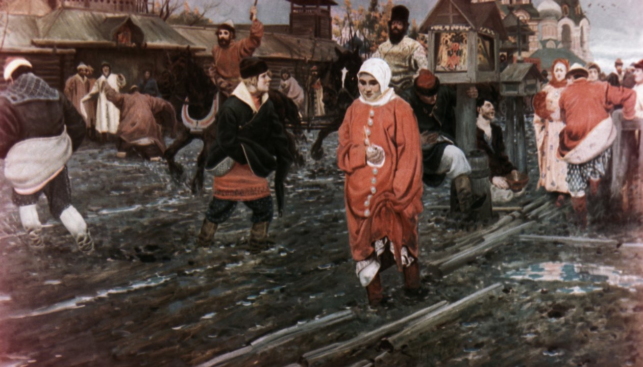 A Moscow Street in the 17th Century on a Holiday