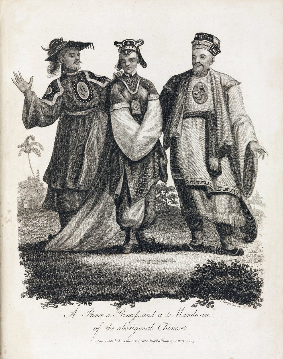 Um Príncipe, uma Princesa e um Mandarim dos chineses aborígenes. de Unbekannt