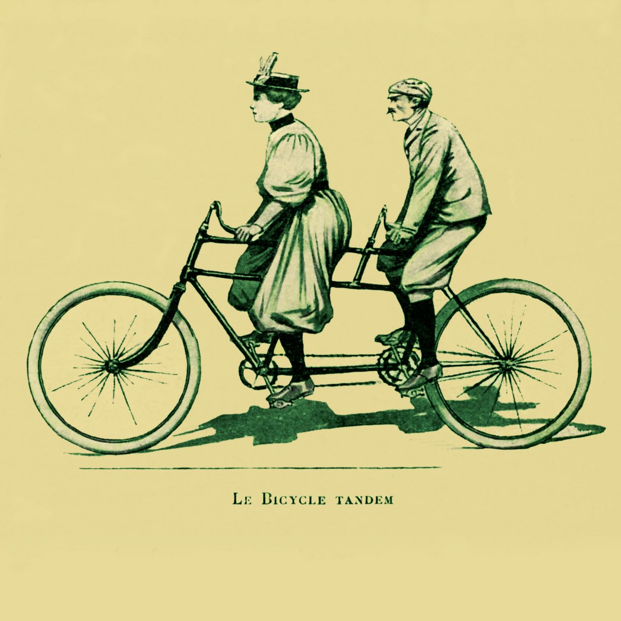 Uma bicicleta Tandem de Unbekannter Künstler