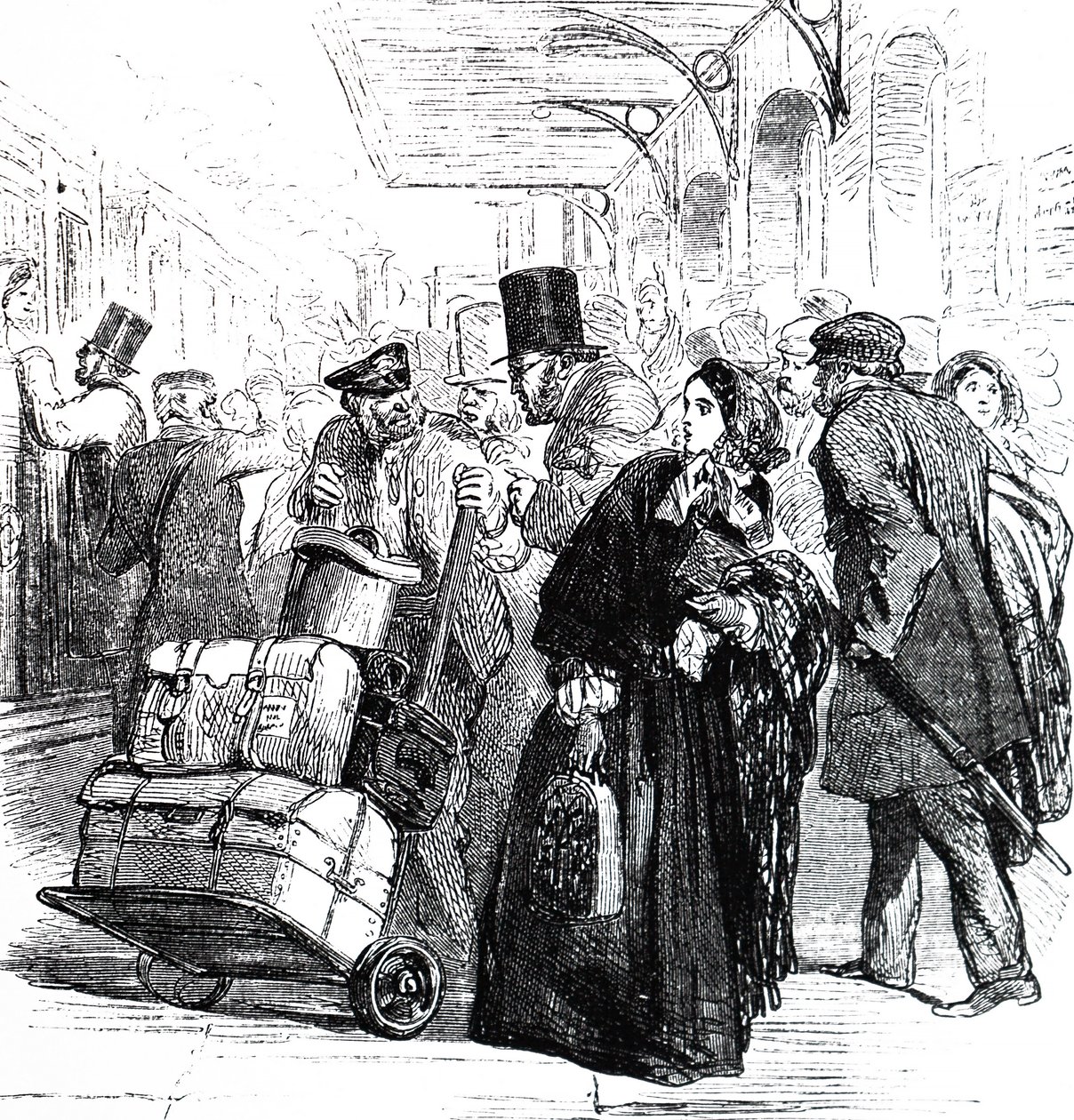 Um estado caótico da estação de Birmingham. de Unbekannter Künstler