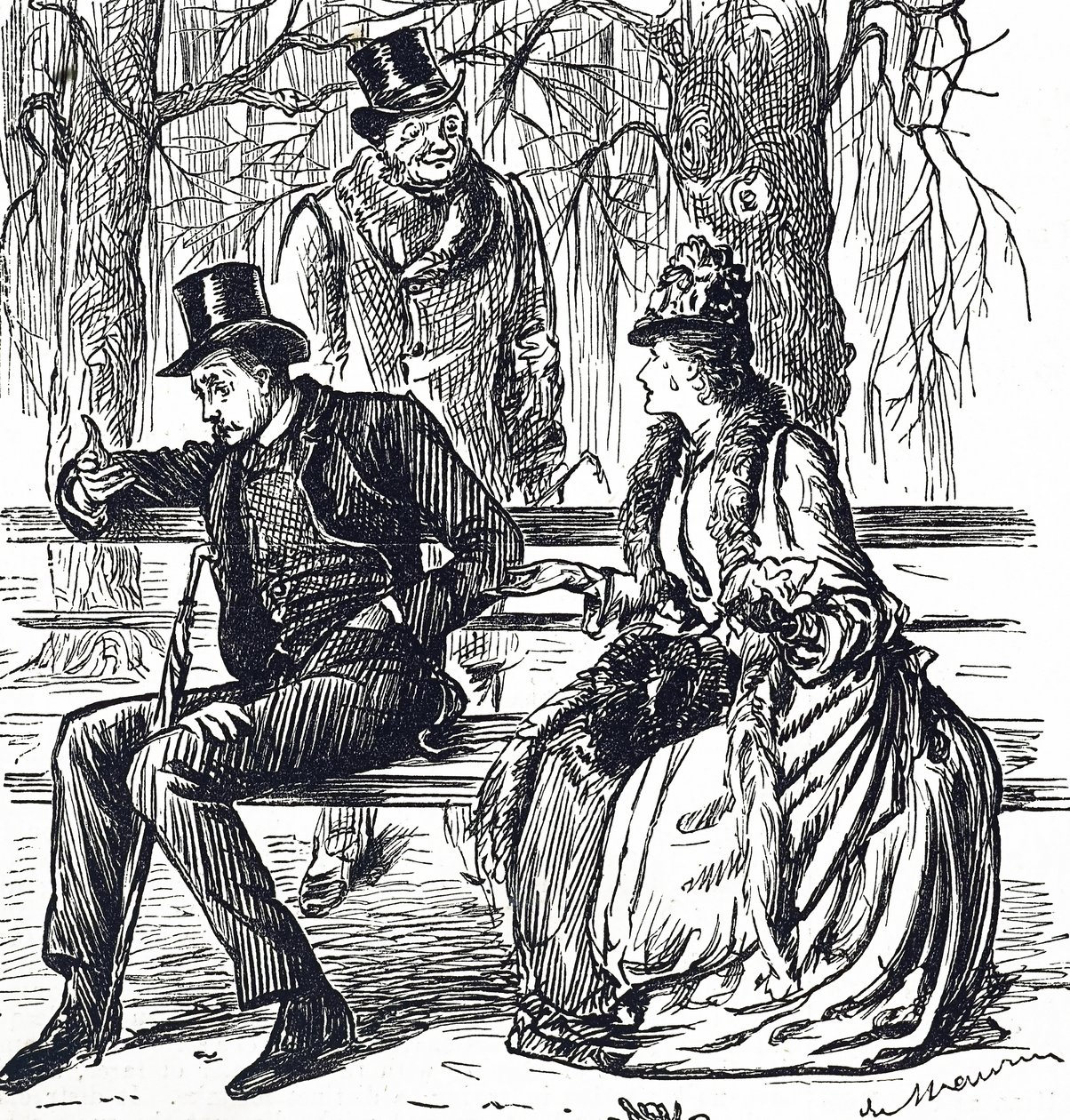 Um casal a praticar quiromancia. de Unbekannt