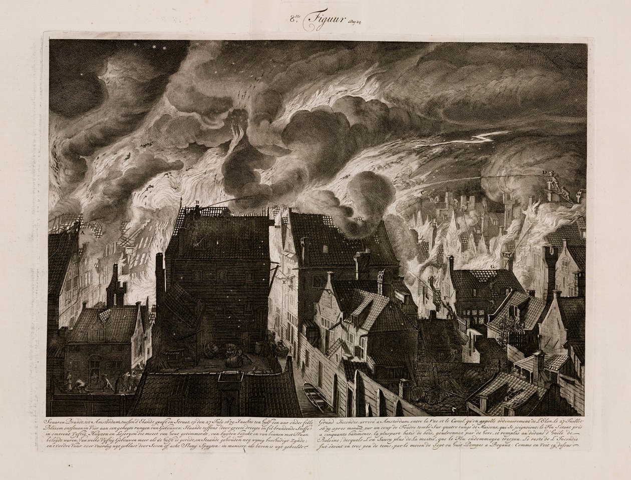 Um grande incêndio, Amesterdão, Holanda, 27 de Julho de 1679 de Unbekannt