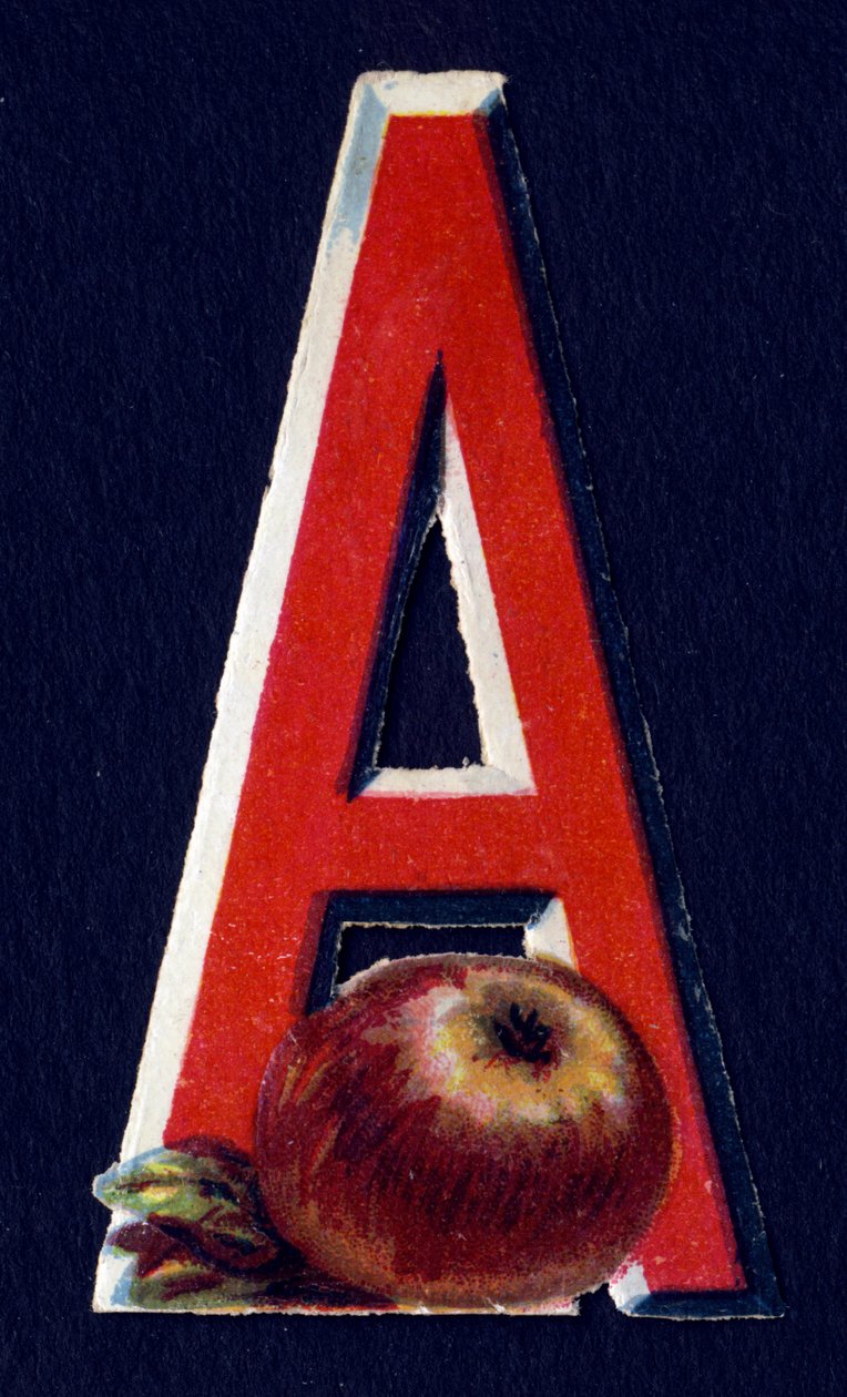 Uma como a Apple. Decupis de escaravelho sobre o tema dos animais. Gravura. Série de 26 cromolitógrafos de waffle de origem inglesa. Editor e ilustrador desconhecido. Fim do século XIX. Dim: 5,5x3,5cm. de Unbekannt