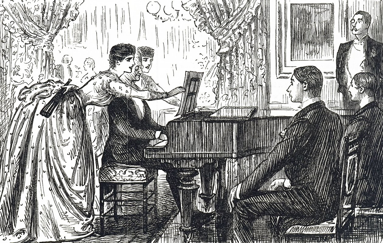 Uma noite musical em casa. de Unbekannter Künstler