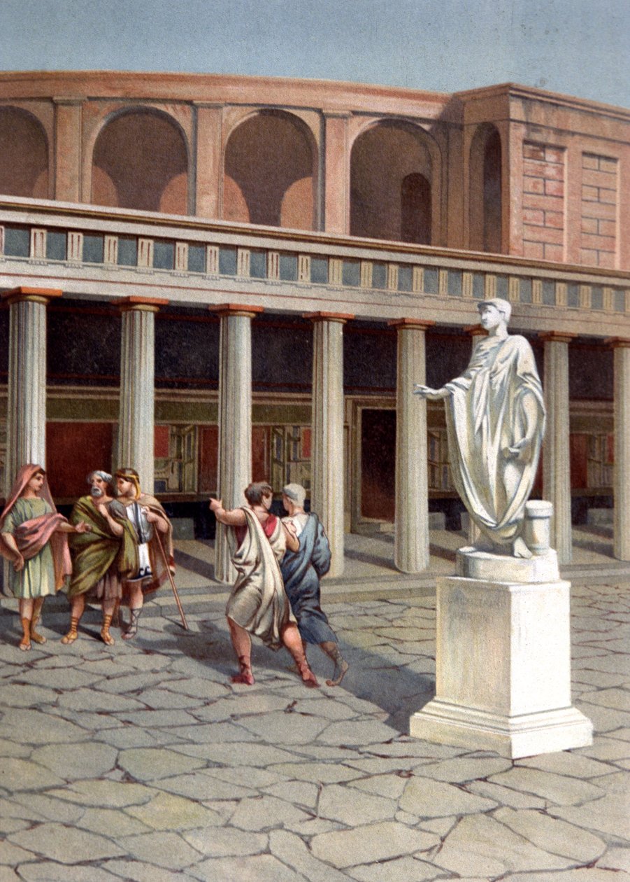 Uma rua em Pompeia de Unbekannter Künstler