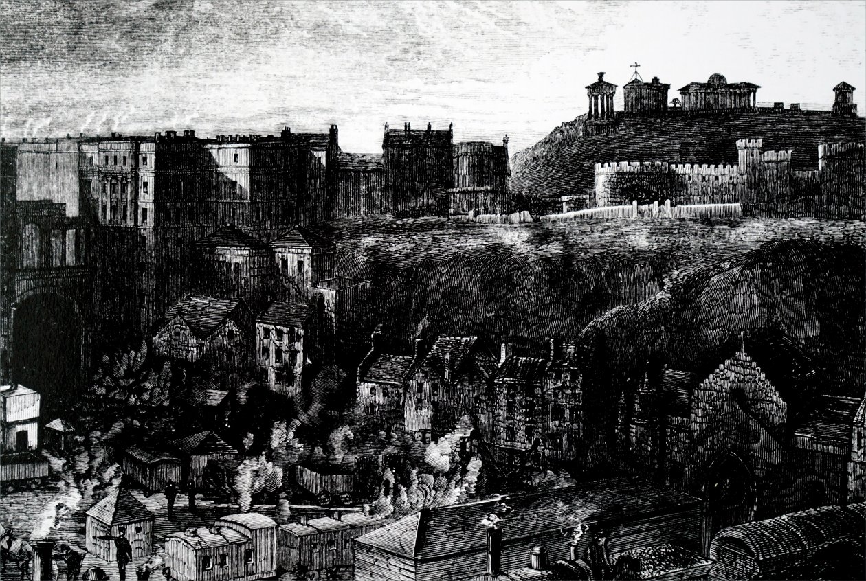 Uma vista de Edimburgo de Unbekannt