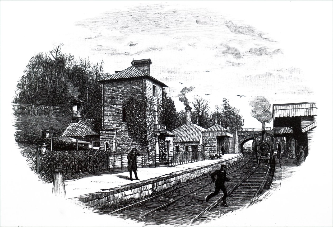 Uma vista da estação ferroviária de North Staffordshire de Unbekannt