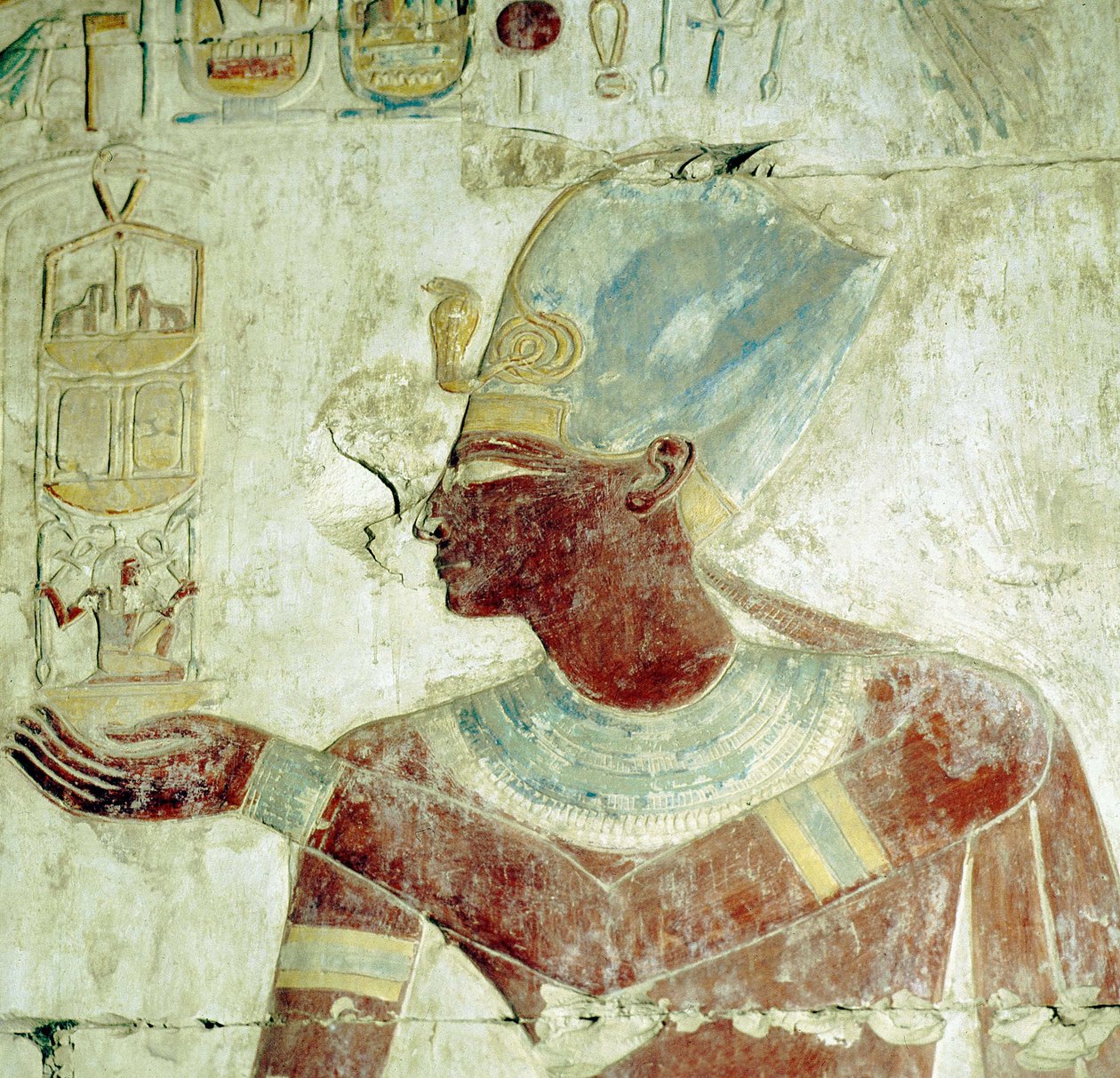 Abidos: Templo de Ramsés II, O Rei em uma Cerimônia. (19ª Dinastia). de Leopold Blonder