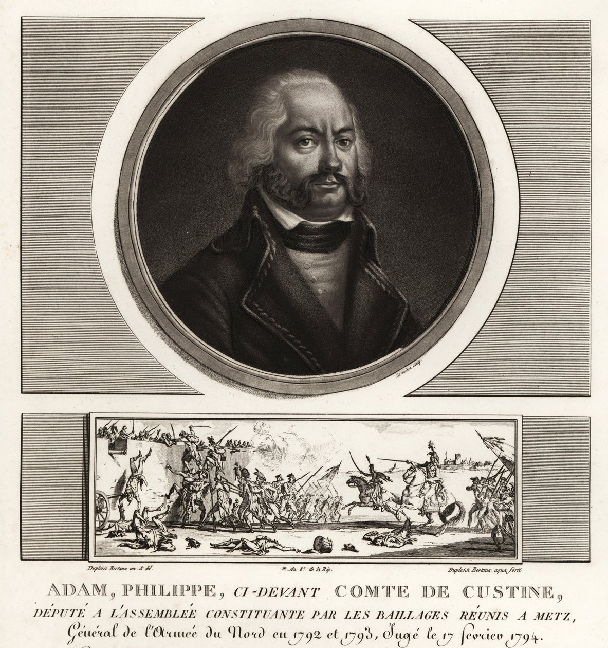 Adam Philippe, Comte de Custine, general revolucionário francês, executado por traição 1793 de Unbekannt