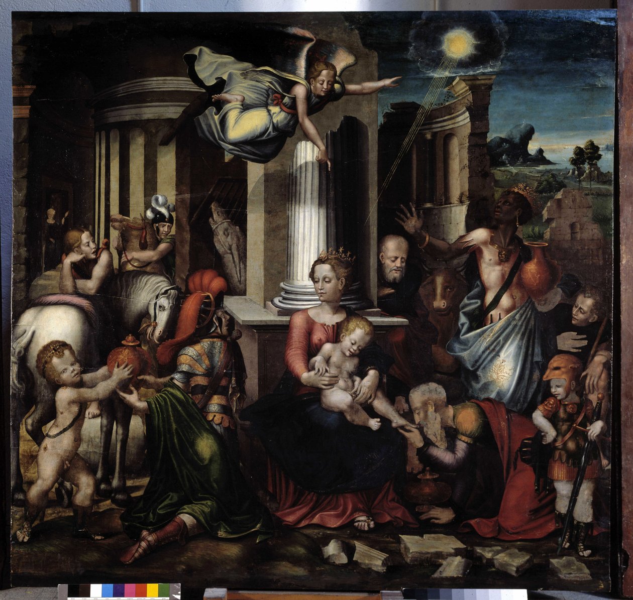 Adoração dos Magos. Pintura por Pierre Malet Óleo sobre tela Catedral Saint Sauveur Aix en provence de Unbekannter Künstler