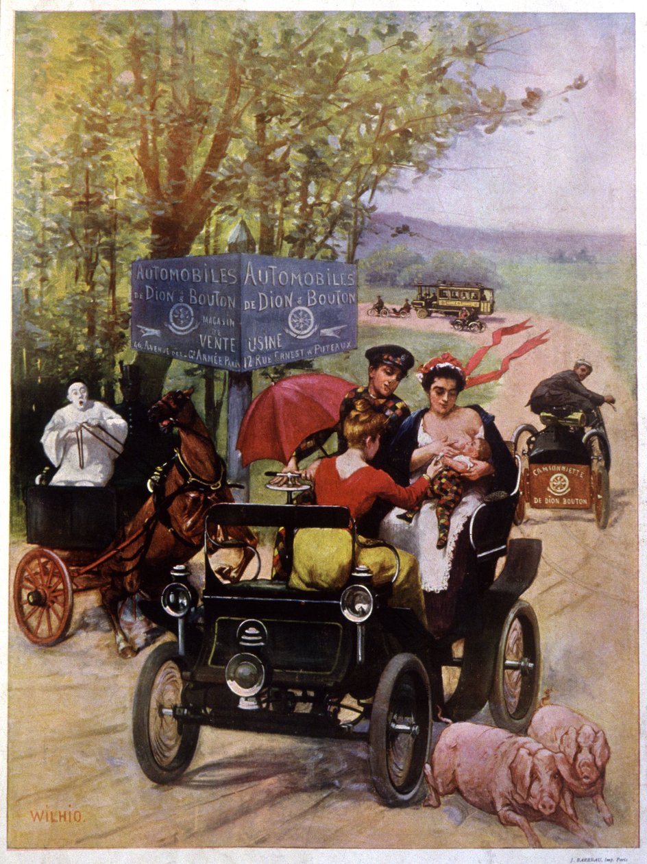 Publicidade de Wilhio para os automóveis de Dion Bouton França fim do século XIX de Unbekannter Künstler