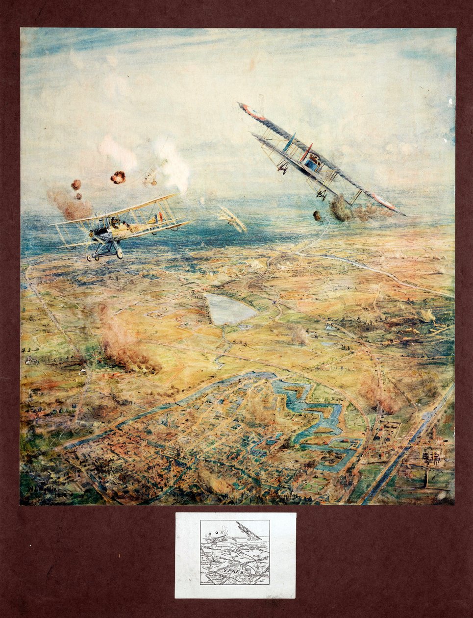 Batalha aérea sobre Ypres, Bélgica de Unbekannt