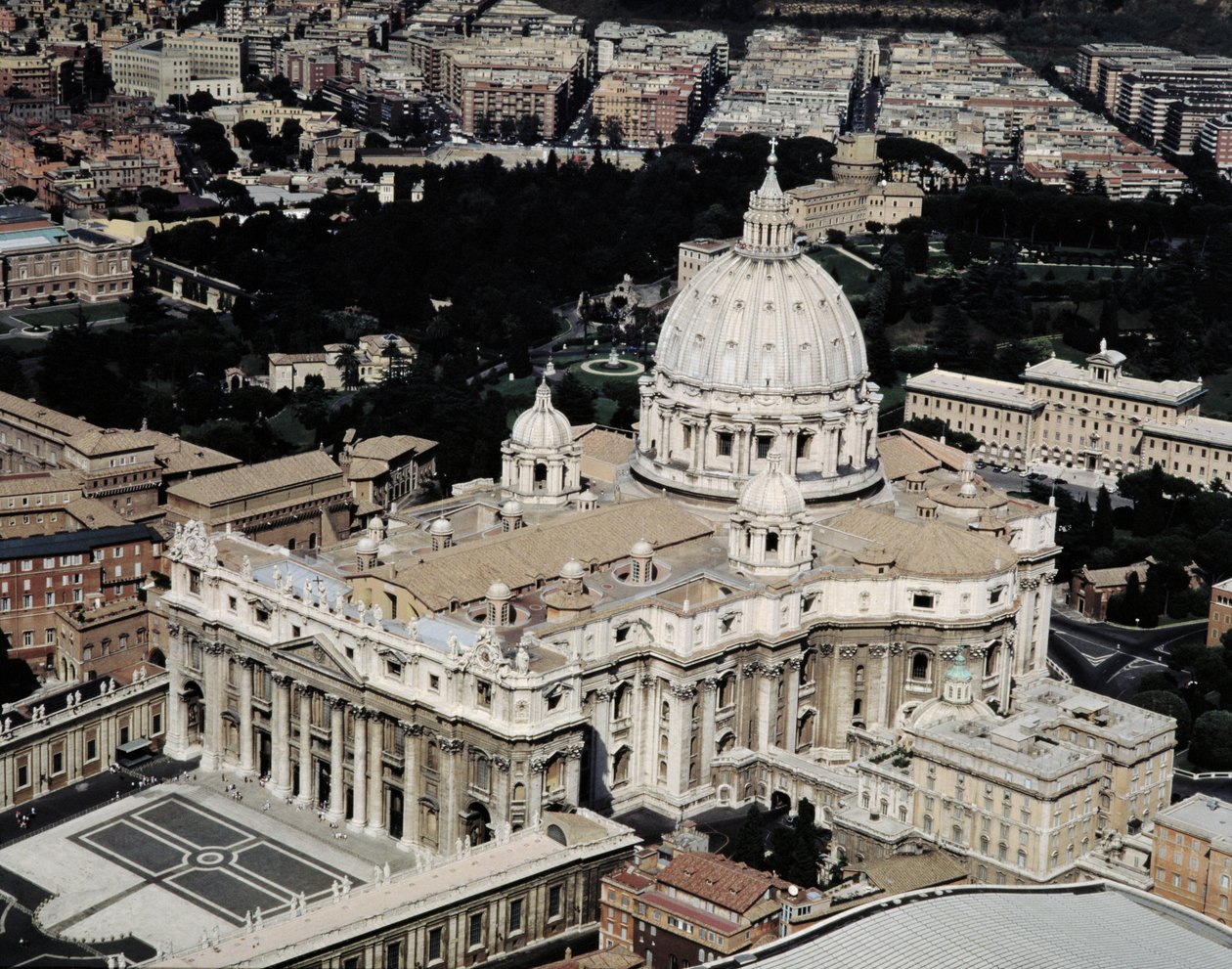 Vista aérea da Basílica de São Pedro, Roma (foto) de Unbekannt