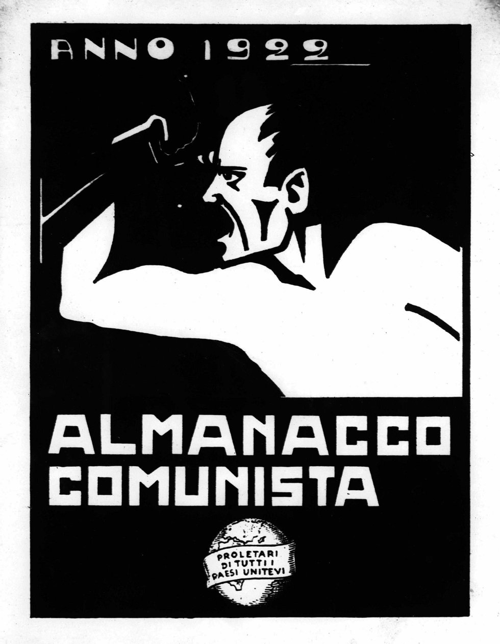 Cartaz de propaganda do Partido Comunista Italiano (PCI) de 1922: almanaque. de Alec Hunter