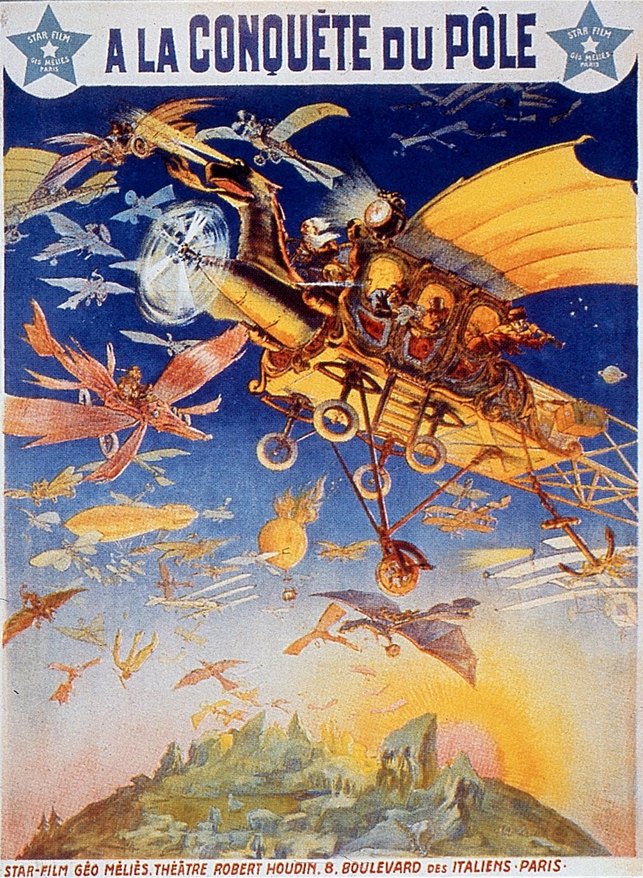 Cartaz do filme A la conquete du Pole de Georges Melies 1912 Silent film de Unbekannt