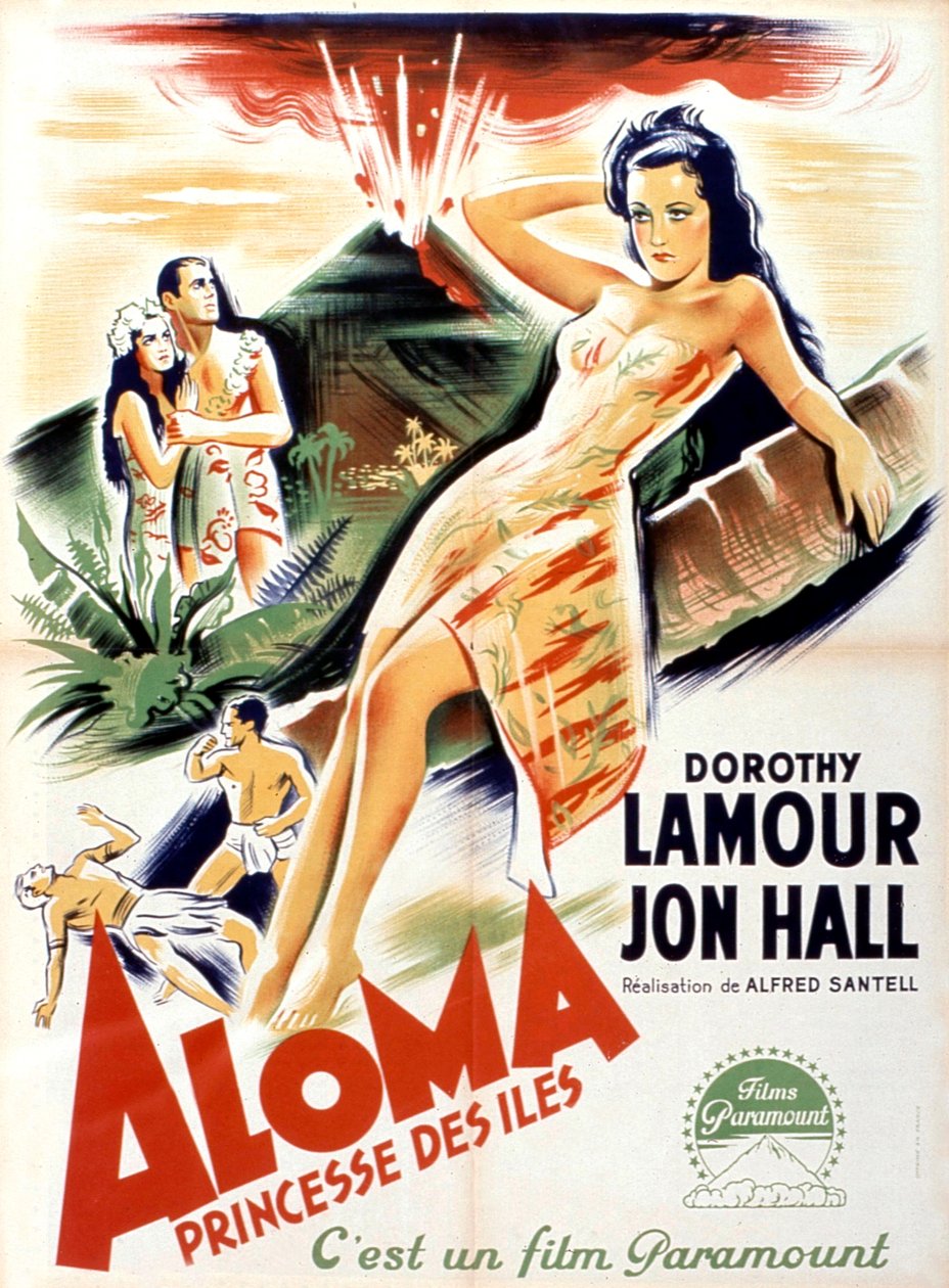 Cartaz do filme Aloma dos Mares do Sul de Alfred Santell com Dorothy Lamour e Jon Hall 1941 de Unbekannt