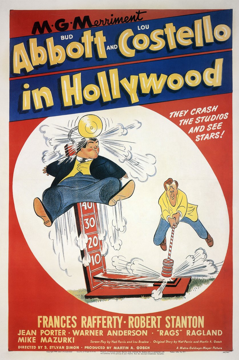 Poster do filme Two Ninnies in Hollywood, ABBOTT AND COSTELLO IN HOLLYWOOD de SYLVANSIMON com Bud Abbott e Lou Costello 1945 de Unbekannt