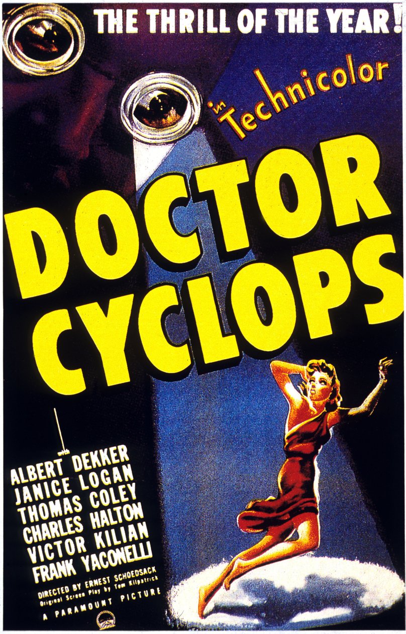 Poster do filme Doctor Cyclops, DR. CICLOPS, de ERNESTSCHOEDSACK, com Albert Dekker 1940 de Unbekannt