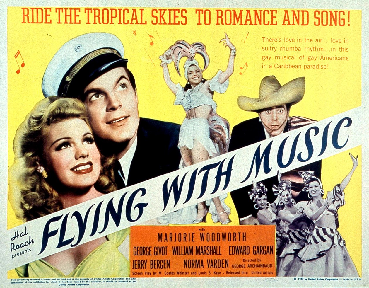 Affiche du film Flying with music de GeorgeArchainbaud avec Marjorie Woodworth et George Givot 1942 de Unbekannt