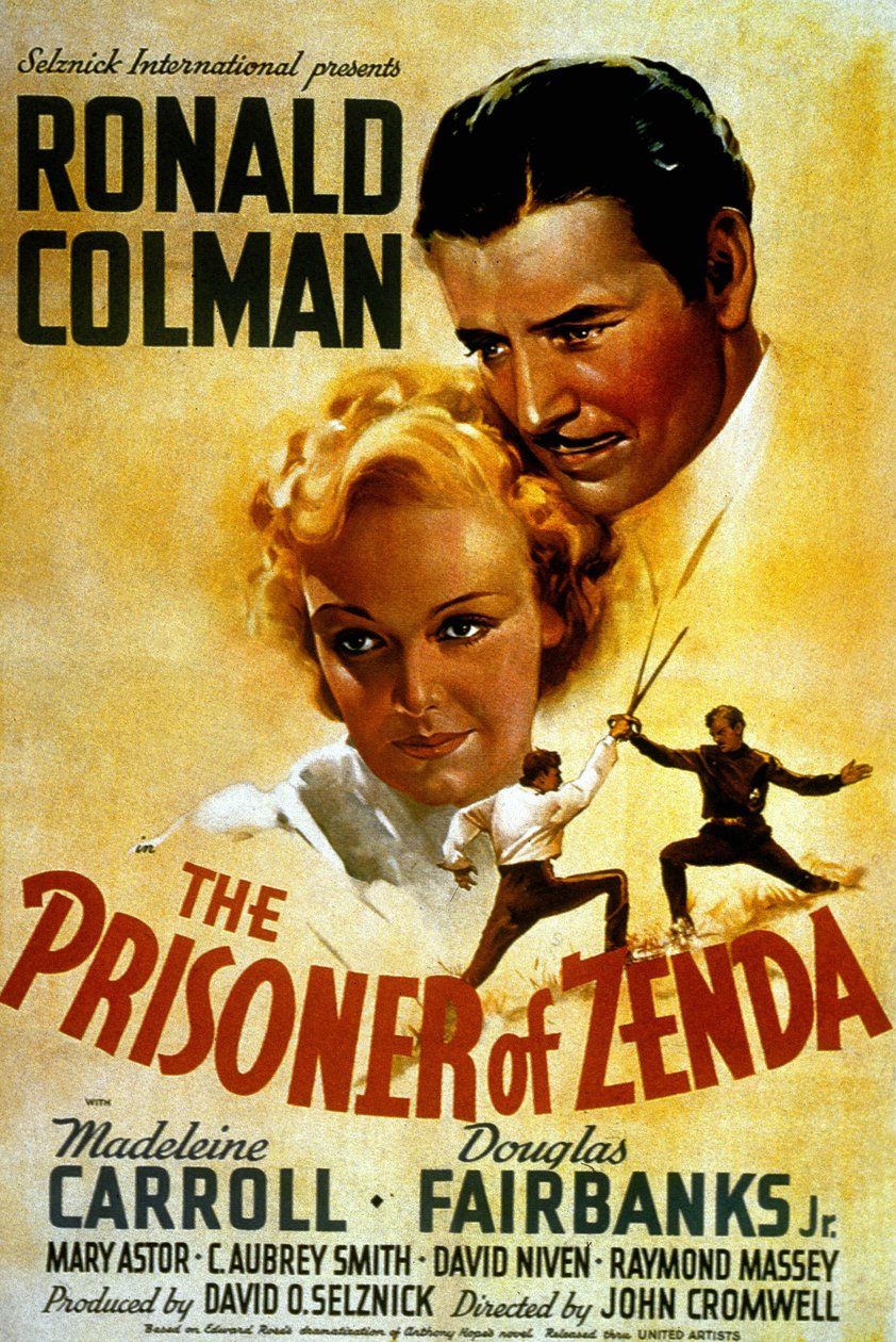Cartaz do filme The Prisoner of Zenda de JohnCromwell com Madeleine Carroll e Douglas Fairbank Jr 1937 de Unbekannt