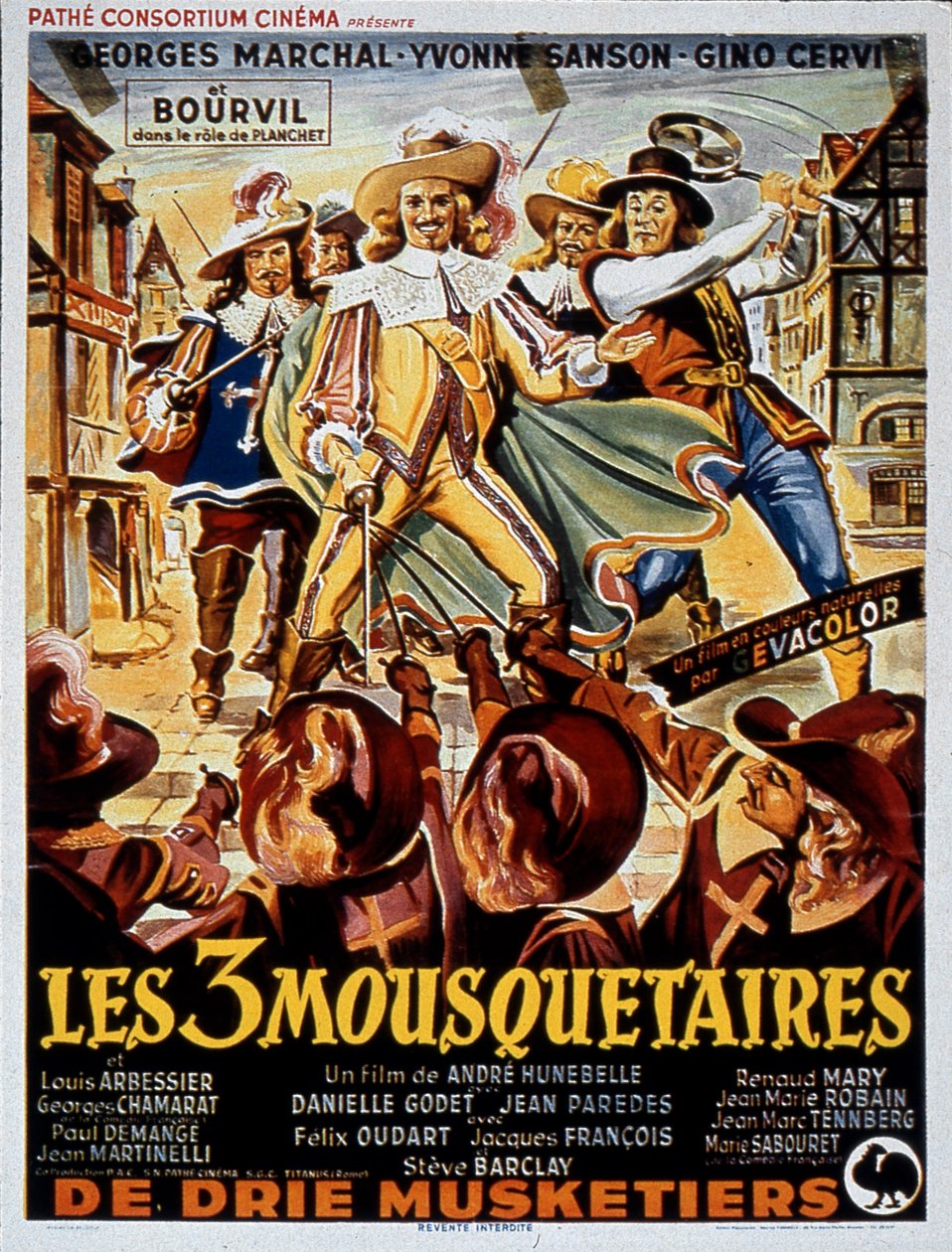 Cartaz do filme Os Três Mosqueteiros de AndreHuneBelle com Georges Marchal (D