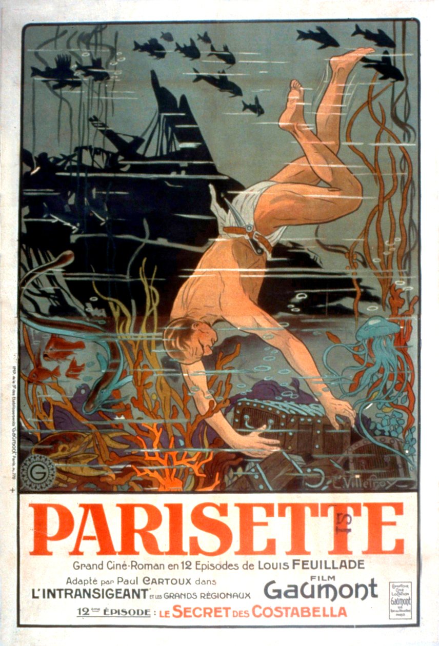 Cartaz do filme Parisette de Louis Feuillade 1921 filme mudo de Unbekannt