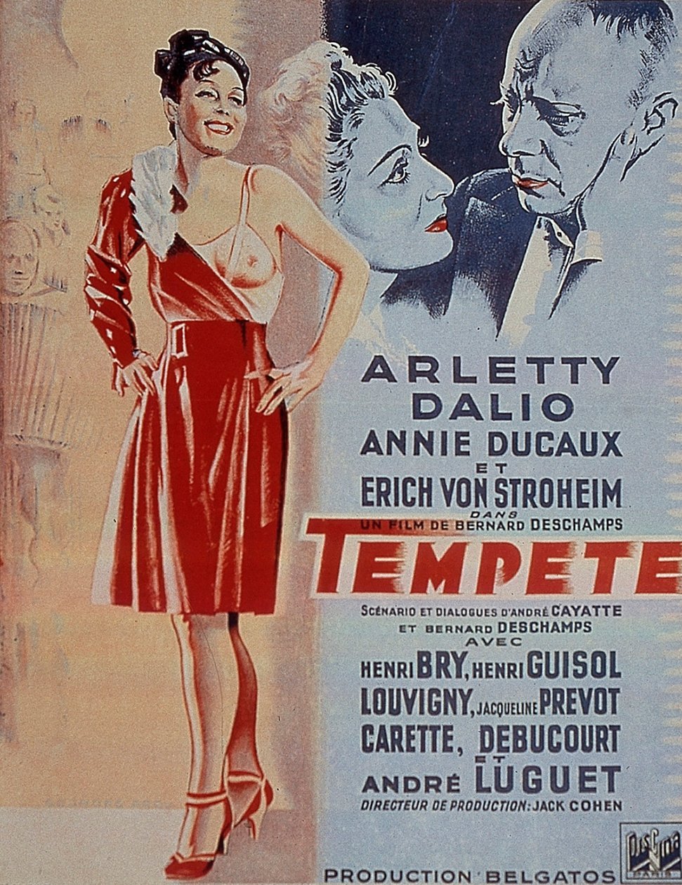 Cartaz do filme Tempete de BernardDeschamps com Arletty 1940 de Unbekannt