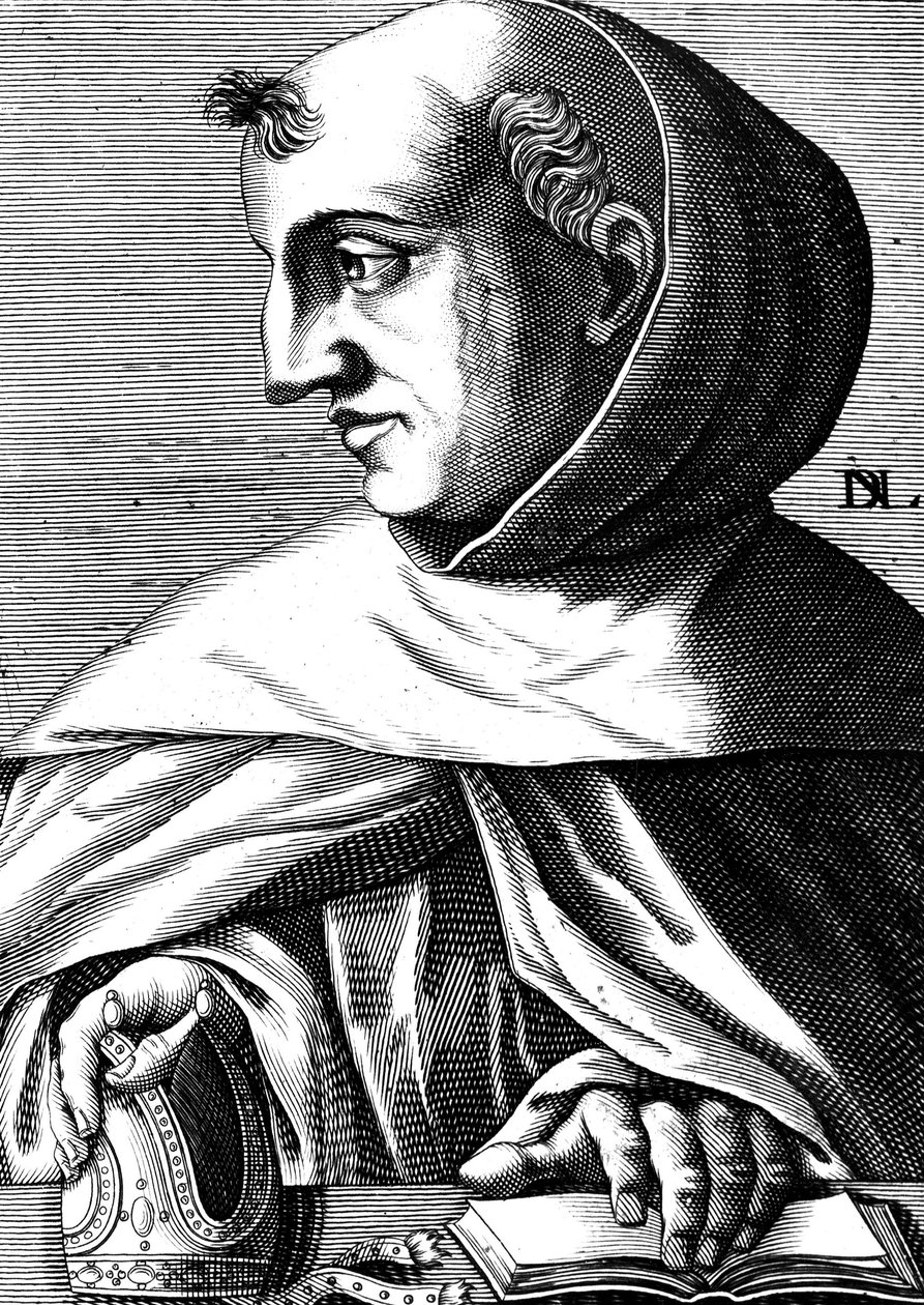 Albert Magnus (1193/1206-1280), monge dominicano alemão, cientista, filósofo e teólogo, gravura de Unbekannter Künstler
