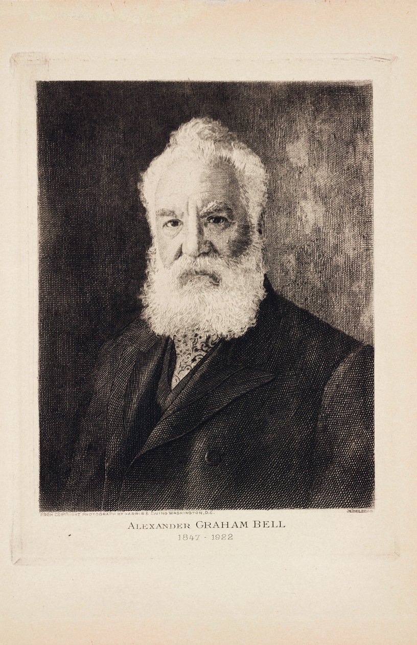Alexander Graham Bell, inventor e pioneiro do telefone, nascido na Escócia de Unbekannt