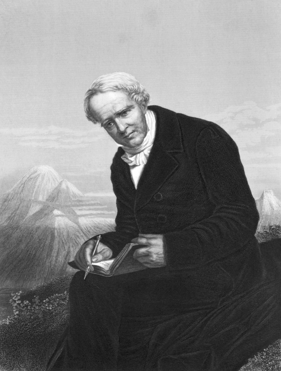 Alexander von Humboldt, , c.1830 (foto a p/b) de Unbekannt