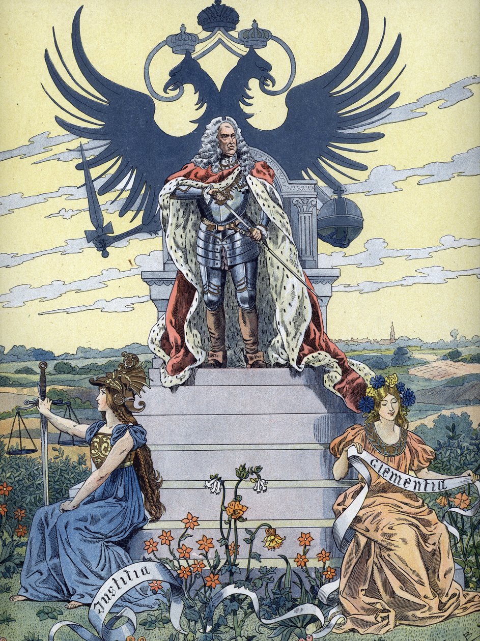 Alegoria de "Gott erhalte Franz den Kaiser" (Deus salve o Imperador), por volta de 1900 (Ilustração) de Unbekannter Künstler