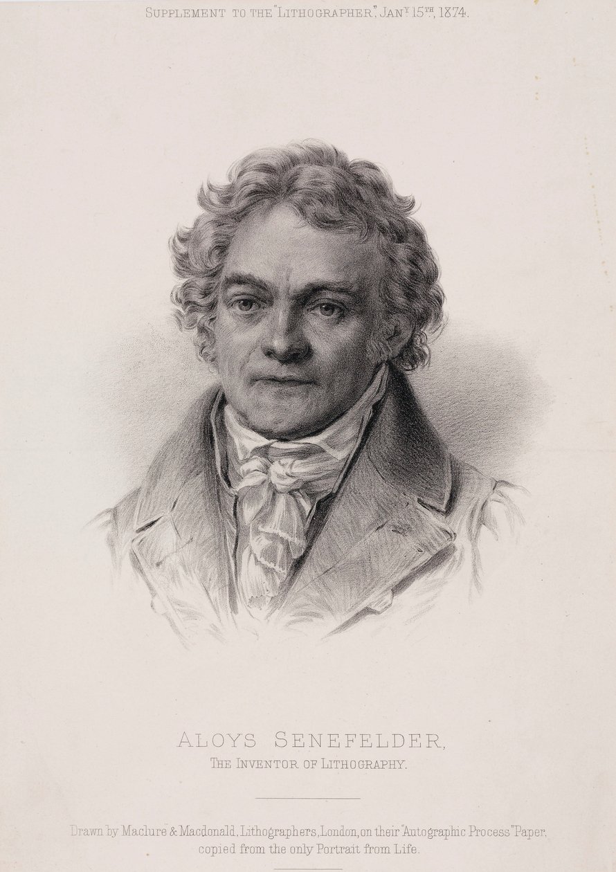 Alois Senefelder, inventor alemão da litografia, c1810 de Unbekannt