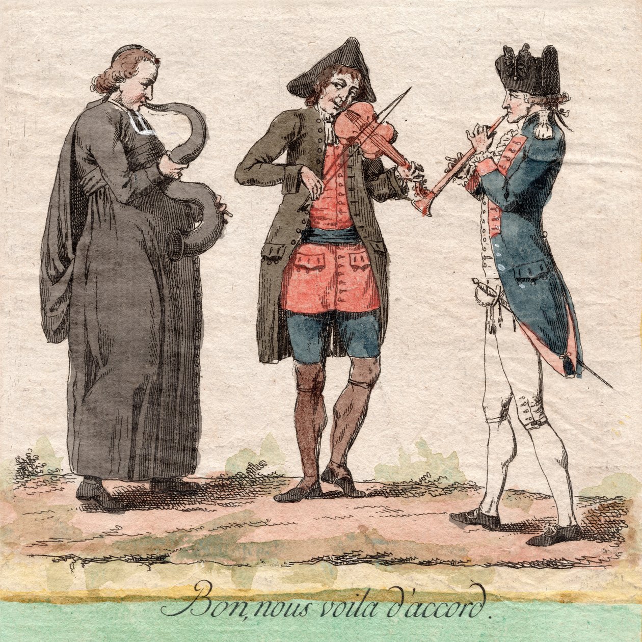 Muito bem, estamos bem, França, c.1789 (gravura) de Unbekannter Künstler