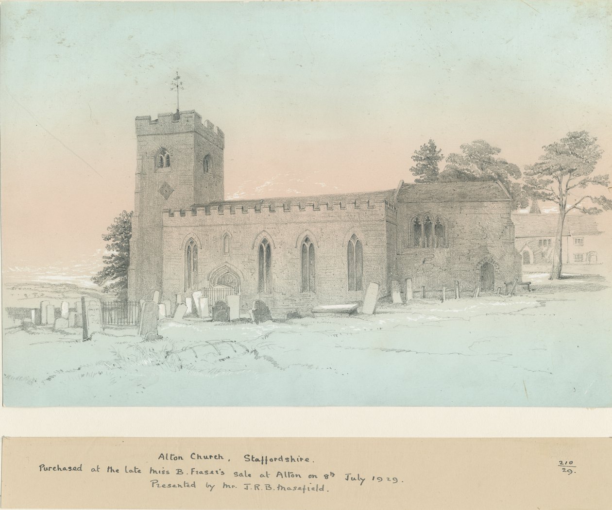 Igreja de Alton: desenho a lápis, sd [ Séc. 19] de Unbekannt