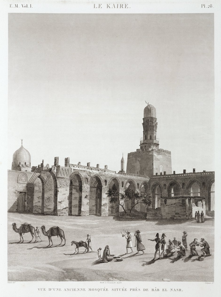 Uma antiga mesquita perto de Bab el-Nasr, Cairo, Egito, c 1798 de Unbekannt