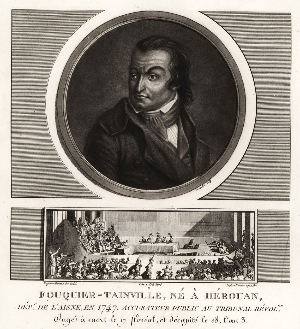 Antoine Quentin Fouquier-Tainville, Procurador Público, Tribunal Revolucionário, guilhotinado em 1795 de Unbekannt