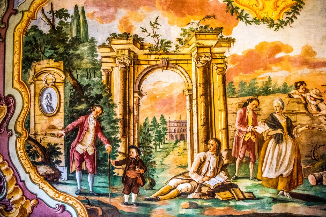 Sala Arcadia com frescos de Domenico Carella, Palazzo Ducale, Martina Franca, Apúlia, Apúlia, Itália, Europa (foto) de Unbekannter Künstler
