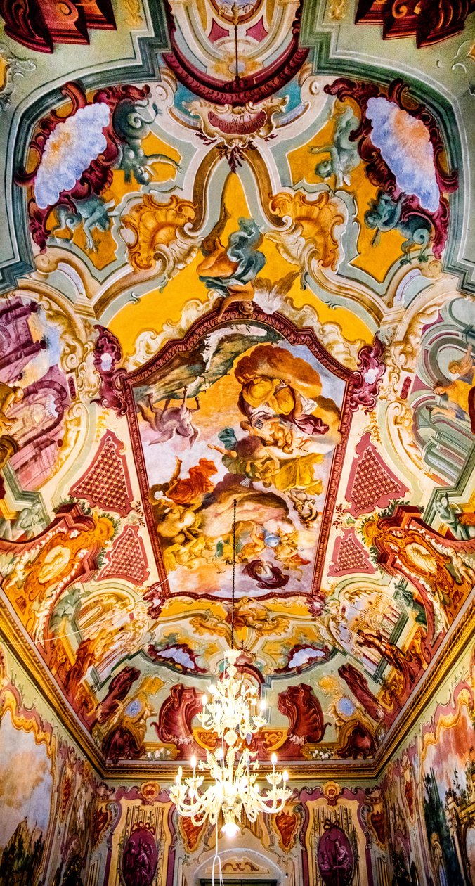 Sala Arcadia com frescos de Domenico Carella, Palazzo Ducale, Martina Franca, Apúlia, Apúlia, Itália, Europa (foto) de Unbekannter Künstler