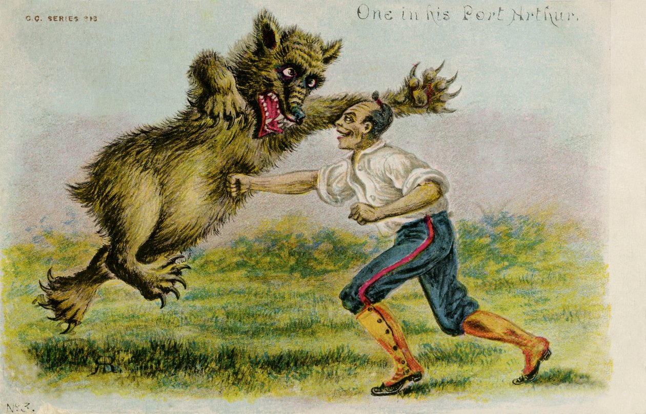Ataque a Port Arthur - postal britânico de Unbekannter Künstler