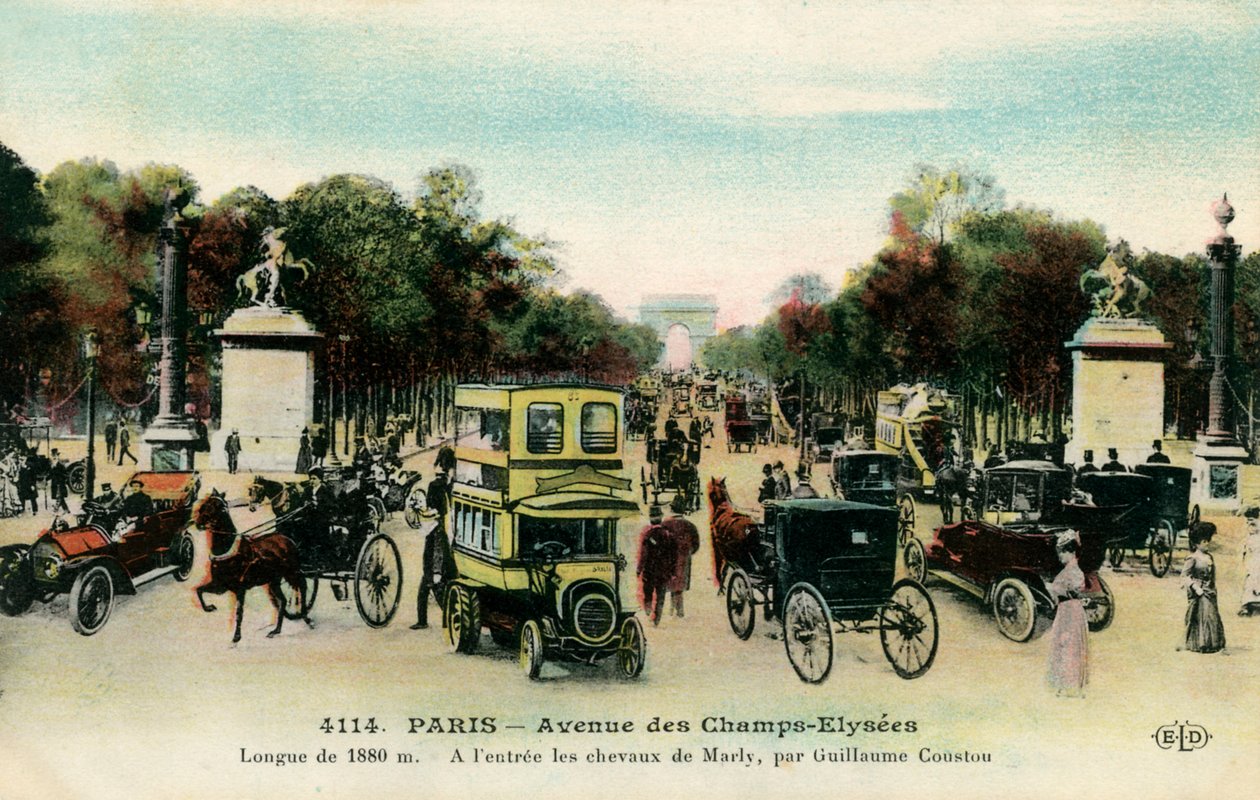 Avenue des Champs - Elysées, Paris, c. 1900 de Unbekannter Künstler