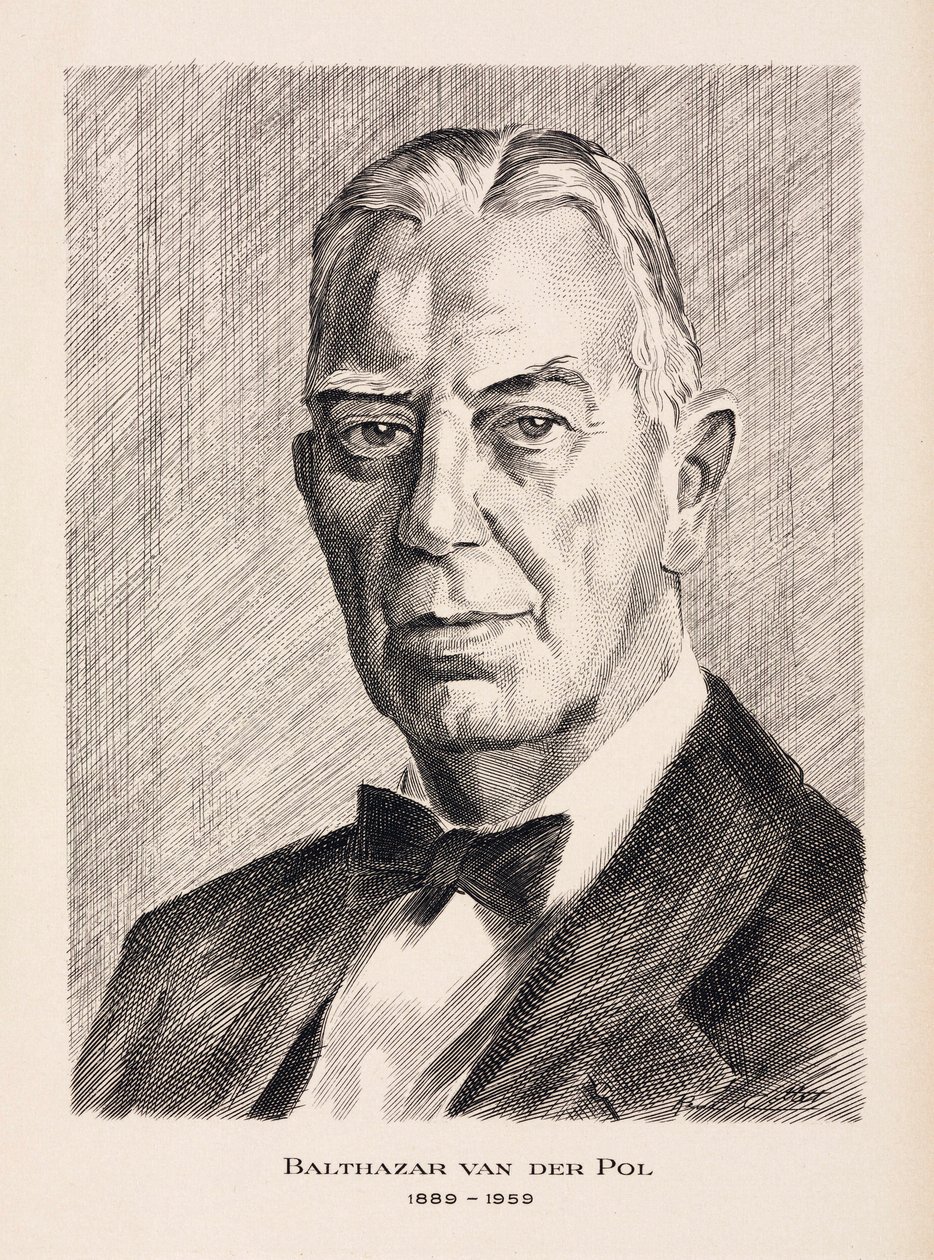 Balthazar van der Pol, engenheiro elétrico holandês, c 1930s de Unbekannt