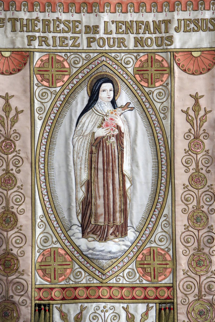Banner : "Santa Teresa do Menino Jesus, reza por nós", Honfleur, França de Unbekannt