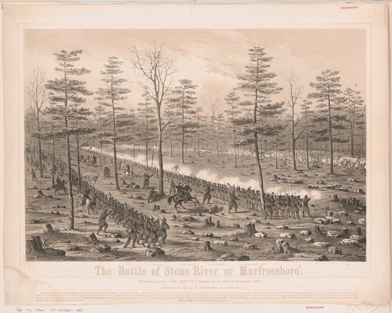Batalha do Rio das Pedras ou a Batalha de Murfreesboro, 31 de dezembro de Unbekannt