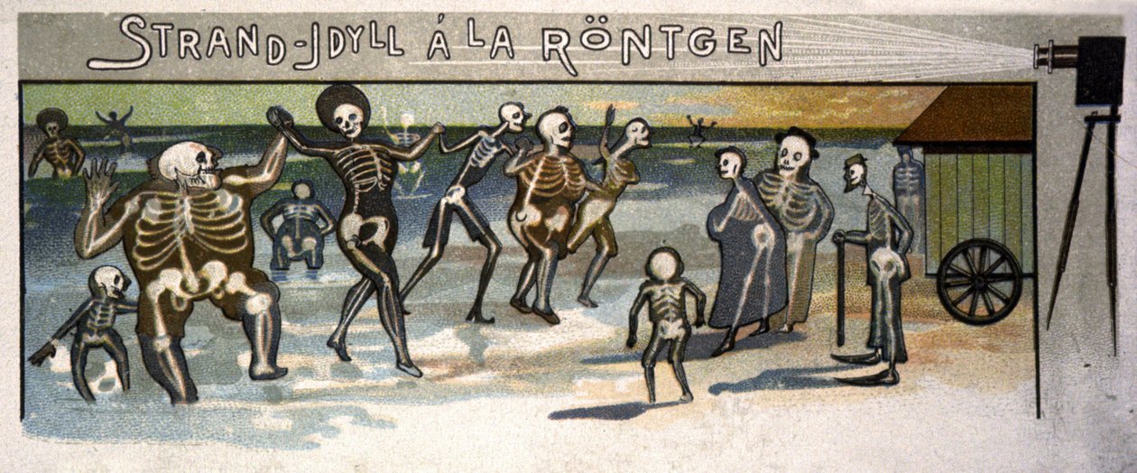 Idílio de praia em Rontgen, c.1900 (ilustração) de Unbekannter Künstler