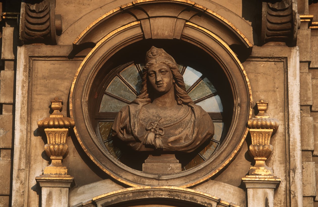 Bélgica, Bruxelas, Grand Place, detalhe decorativo de William Jennys